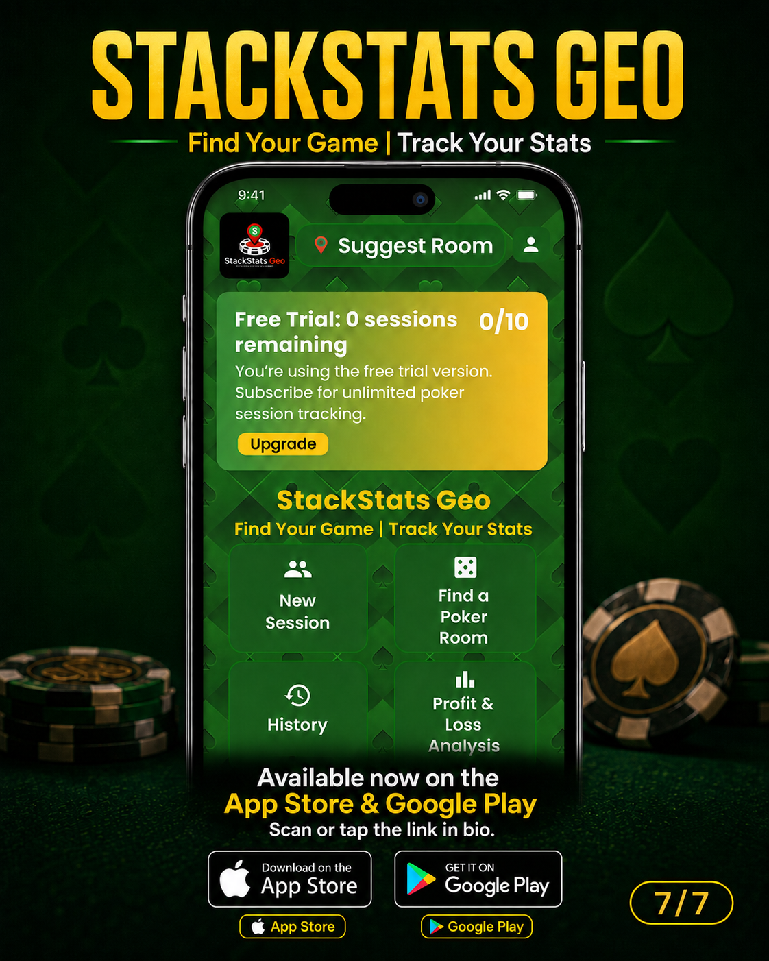StackStats Geo — Home Screen